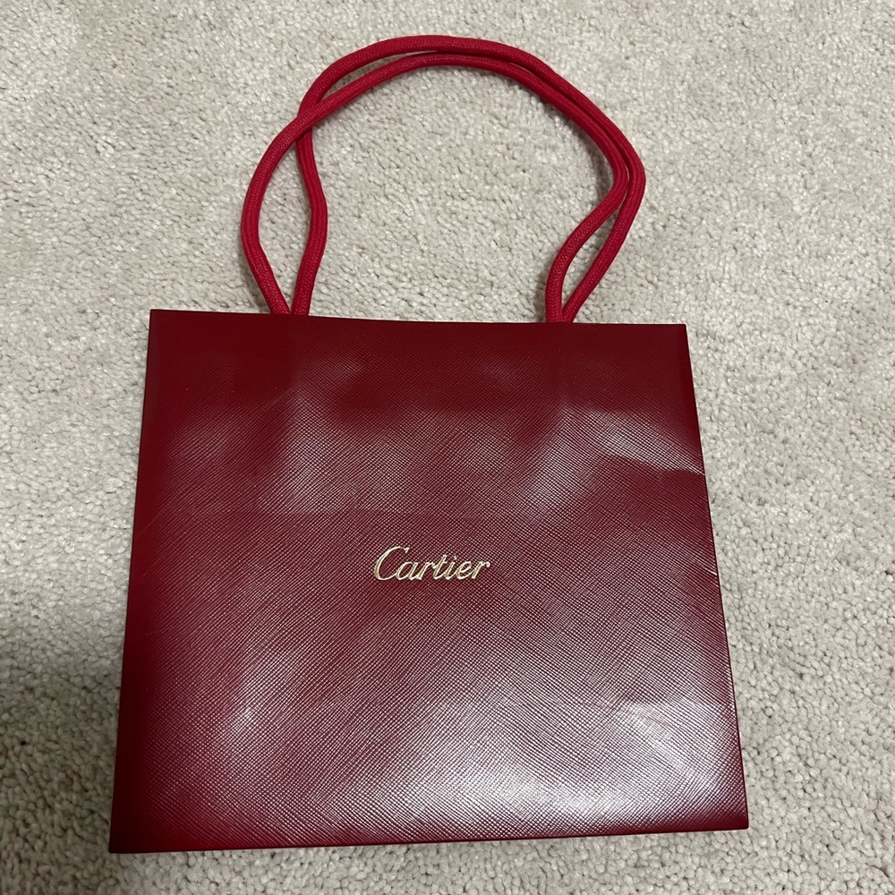 AUTHENTIC Small Cartier Red Paper Shopping Bag